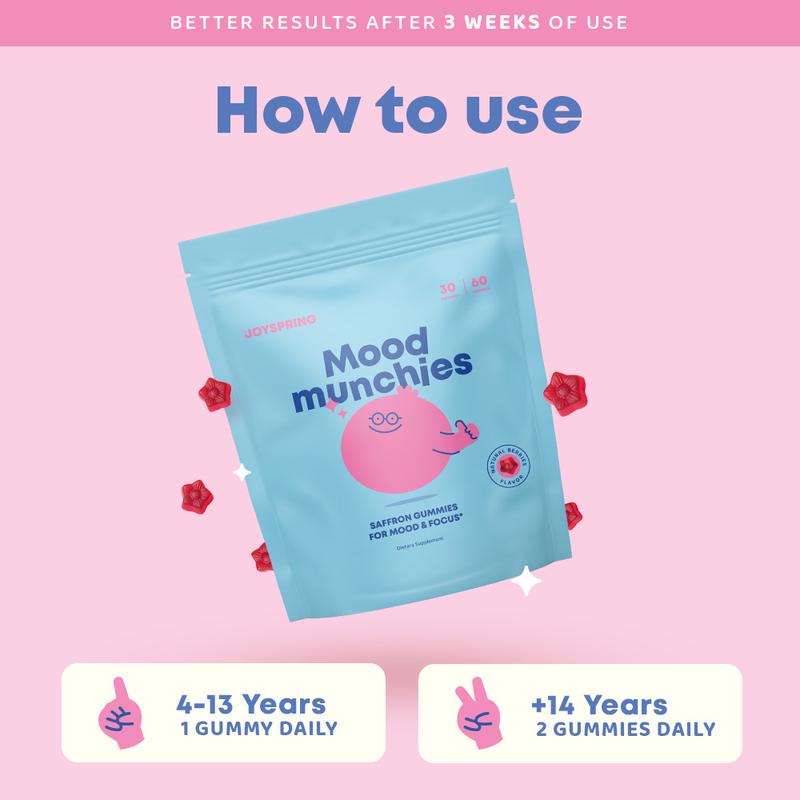 JoySpring Saffron Mood Munchies Gummies for Kids