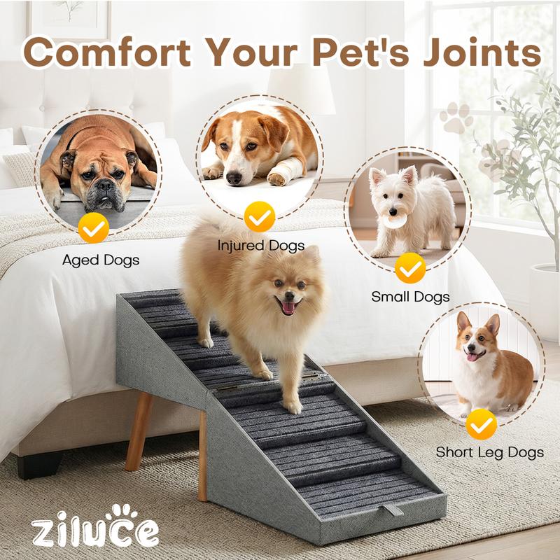 Tall Dog Stairs Ramp for Bed