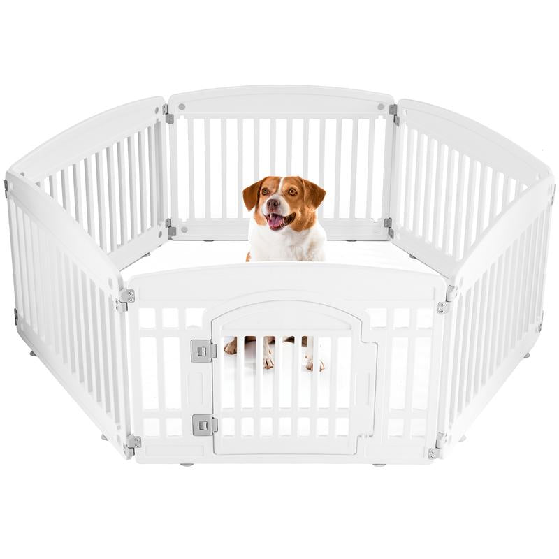 Plastic Pet Playpen Durable Puppy Exercise Pen with Lockable Door