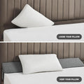 Bed Gap Filler Wedge Pillow for Headboard Gap, High-Density Memory Foam with Breathable CoverBed, Mattress Gap Filler(0-8\"), Bed Wedge for Gap Between Your Headboard and Mattress Dark Grey, Anti-Slip Design Prevents Pillow From Falling Off