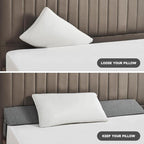 Bed Gap Filler Wedge Pillow for Headboard Gap, High-Density Memory Foam with Breathable CoverBed, Mattress Gap Filler(0-8\"), Bed Wedge for Gap Between Your Headboard and Mattress Dark Grey, Anti-Slip Design Prevents Pillow From Falling Off