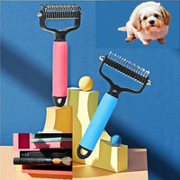 Pair of Double-Sided Shedding Comb Brushes