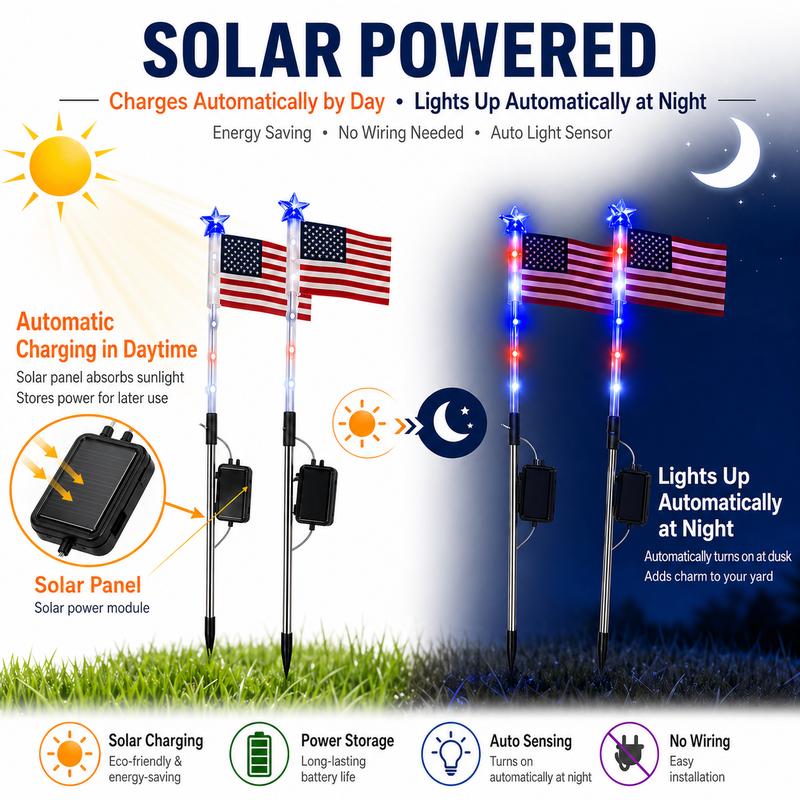 8-Piece Flag Light Set