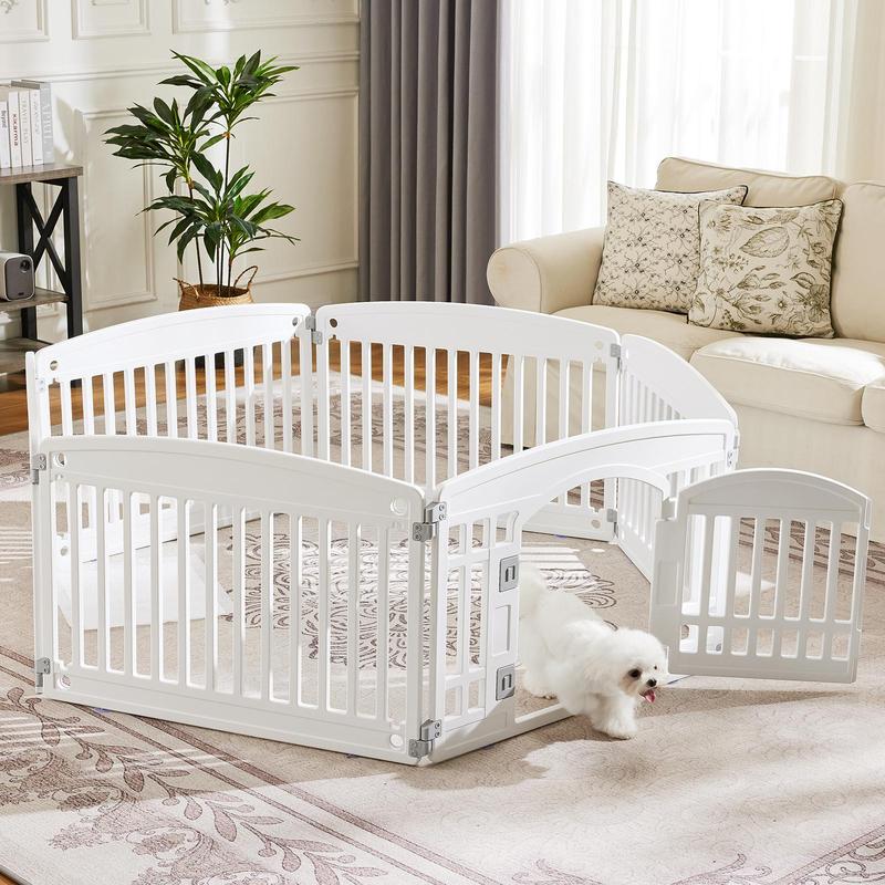 Plastic Pet Playpen Durable Puppy Exercise Pen with Lockable Door