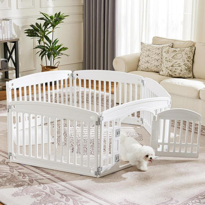 Plastic Pet Playpen Durable Puppy Exercise Pen with Lockable Door