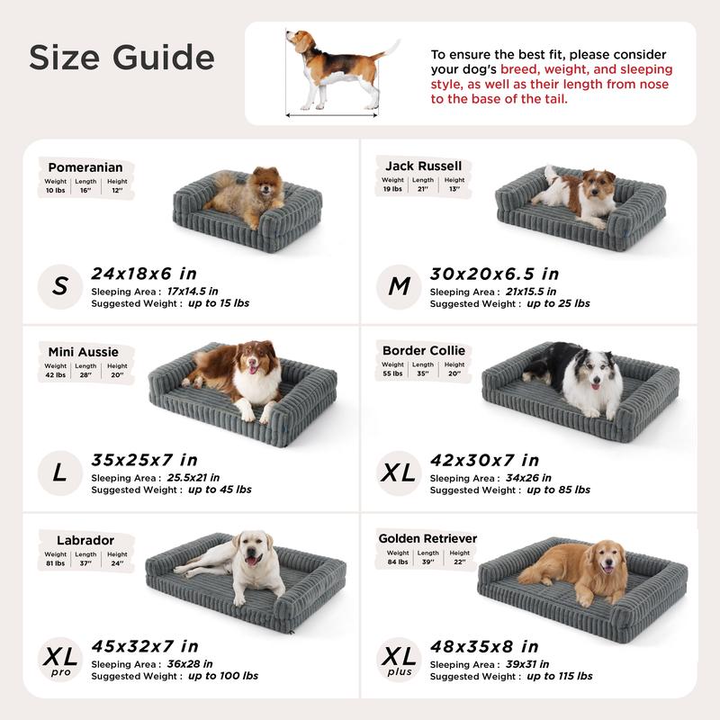 ComfyFleece Orthopedic Dog Beds for Extra Large Dogs