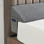 Bed Gap Filler Wedge Pillow for Headboard Gap, High-Density Memory Foam with Breathable CoverBed, Mattress Gap Filler(0-8\"), Bed Wedge for Gap Between Your Headboard and Mattress Dark Grey, Anti-Slip Design Prevents Pillow From Falling Off