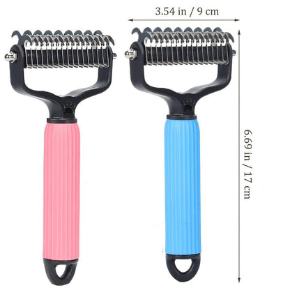 Pair of Double-Sided Shedding Comb Brushes