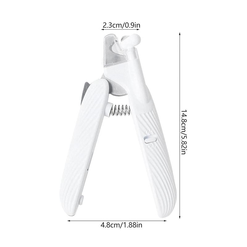 2 IN 1 Pet Nail Clipper, with LED Light for safety