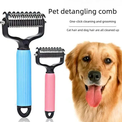 Pair of Double-Sided Shedding Comb Brushes