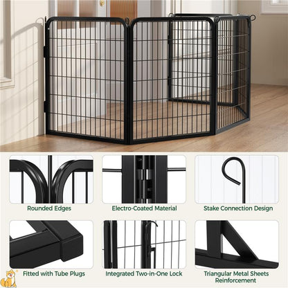Dog Playpen Panels Metal Pet Playpen, 24/32/40/47 inch