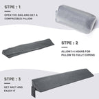 Bed Gap Filler Wedge Pillow for Headboard Gap, High-Density Memory Foam with Breathable CoverBed, Mattress Gap Filler(0-8\"), Bed Wedge for Gap Between Your Headboard and Mattress Dark Grey, Anti-Slip Design Prevents Pillow From Falling Off