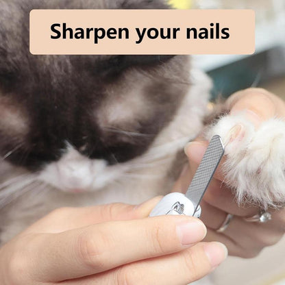 2 IN 1 Pet Nail Clipper, with LED Light for safety