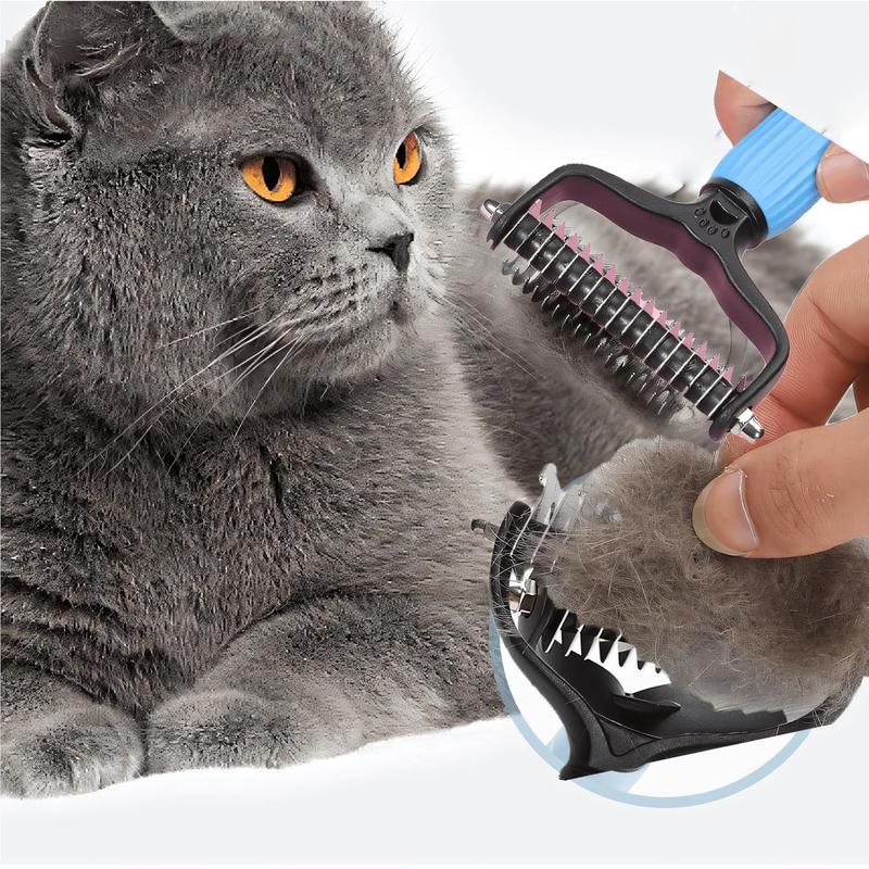 Pair of Double-Sided Shedding Comb Brushes