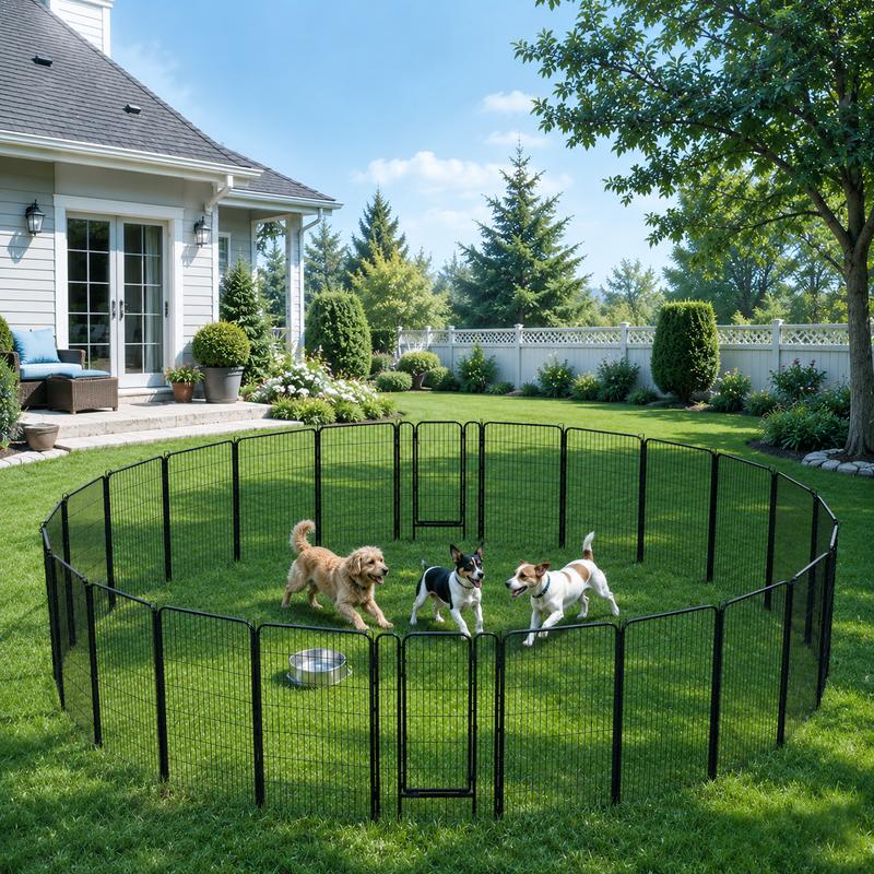 Dog Playpen Panels Metal Pet Playpen, 24/32/40/47 inch